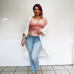 Flowy Boho Kimono w/ Embroidered Ribbon Cuffs